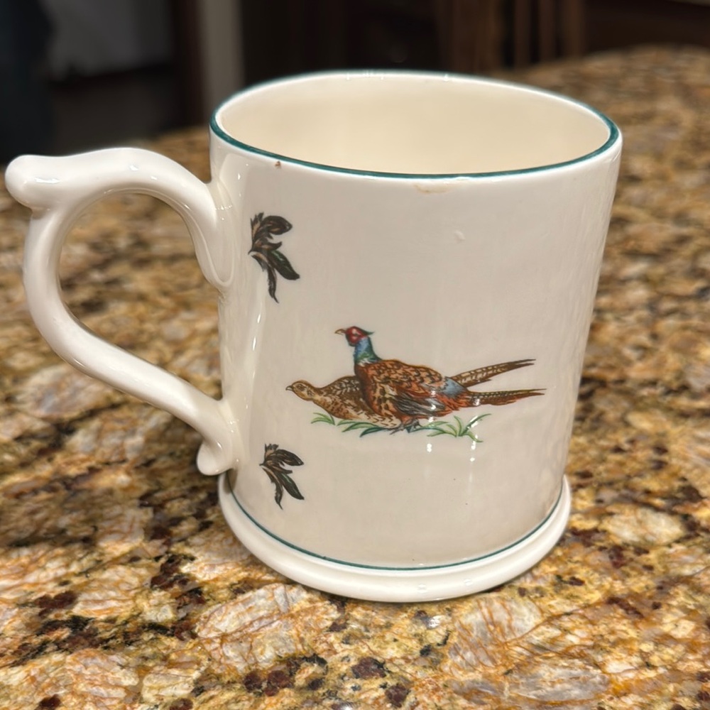 Elegant coffee Mug with Pheasant Design. By Johnson Bros.  . Made in England
